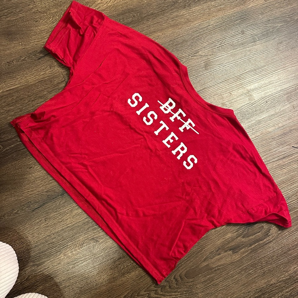 Red BFF Sisters T-Shirt